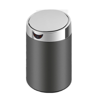 Poubelle en acier inoxydable super moderne de 1.5 l, fournitures de bureau, poubelle automatique