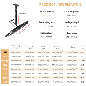 GY 1310 Carbon Mast Wing Surfing beginner wave Board Paddle Pumping Efoil Fin Wingfoil Foil Kitesurf Surfboard for Hydrofoil - Product Image 2