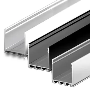 Difusor de canal en u para tira de luz LED, perfil de aluminio para barra de luz Led dura, cubierta de carcasa de canal de aluminio