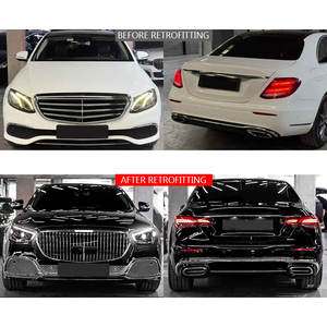 Modificación de coche 2016-2018, actualización de parachoques delantero, parrilla, parachoques trasero, portón trasero, luces traseras, kit de carrocería para Benz W213 - Product Image 2