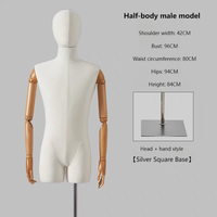 Maniquí de Estilo Coreano para Trajes de Hombre, Modelo de Exhibición para Escaparates de Tiendas de Ropa, Maniquí de Fibra de Vidrio de Medio Cuerpo Superior