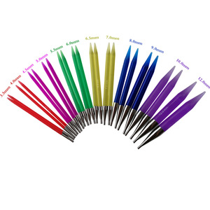 Outils de tricotage, aiguilles à tricoter, aiguilles circulaires détachables en acrylique transparent, aiguilles à boucle interchangeable, lot de <span class=keywords><strong>12</strong></span>, emballage en PU - Product Image 2