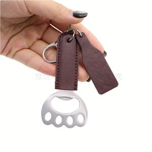 Hr Wholesale Pu Leather Shaped Bottle Openers Cute Stainless Steel Cat Paw Fridge Corkscrew Personalized <b>Beer</b> Lover Gift - Product Image 3