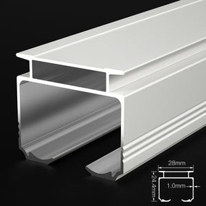 Preço competitivo Melhor qualidade Rail Perfil de alumínio Ripple Fold Style <span class=keywords><strong>Channel</strong></span> Rod System S Wave Tape Ripple Fold Curtain Track - Product Image 2