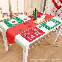 Ensemble de couverts (couteau et fourchette) et set de table (set de vaisselle, dessous de plat, chemin de table) à motif flocon de neige, isolant thermique, pour Noël, hôtels et restaurants