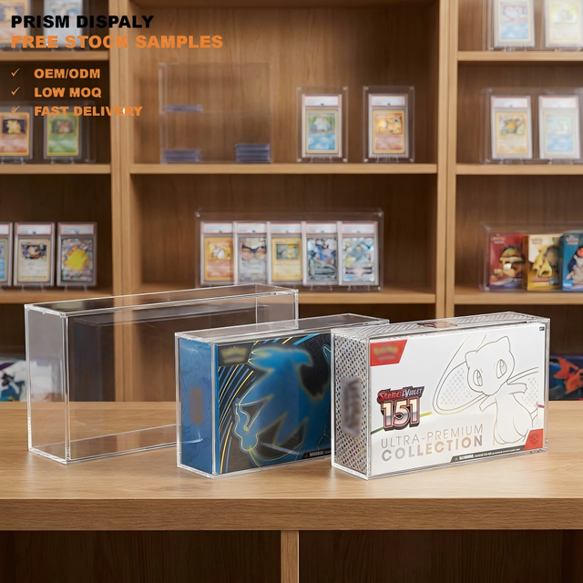 Magnetic Acrylic Protector Dustproof Modern Luxury Storage Case for Mega Charizard EX UPC Box/Scarlet Violet 151 MEW