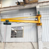 Grue murale à bras articulé flexible avec palan électrique, hauteur de levage personnalisable pour les travaux de manutention en usine intérieure