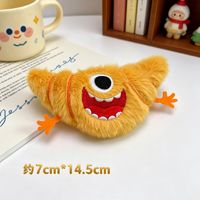 Ensemble de porte-clés en peluche sur le thème des monstres d'Halloween : Citrouille, Fromage, Croissant, Baguette, Nuage, Pendentif de poupée, Décoration pour sac à dos