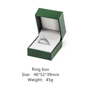 Boîte de rangement pour bijoux en cuir personnalisée avec bordure dorée, nouveau design, arrivée tendance, pour femmes, angle droit - Product Image 2