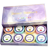 Bombes de bain aromathérapeutiques véganes, 8 paquets, marque privée, bombes de bain organiques à l'eucalyptus, bombes de bain apaisantes