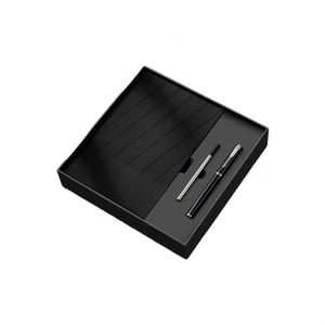 <b>Custom</b> Leather Notebook Box Business 3 Pieces Student Pen and A5 <b>Diary</b> Notebook Gift Set with Logo - Product Image 1