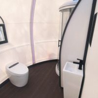 Maison dôme transparente de luxe en polycarbonate pour l'extérieur Chambre étoile Igloo Glamping Tente à bulles Maison avec salle de bain