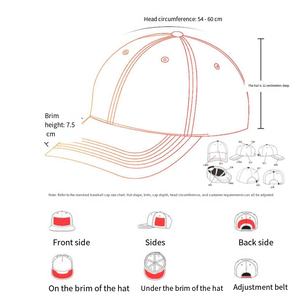 <span class=keywords><strong>Casquette</strong></span> de baseball unisexe pour enfants, légère, anti-UV, en tissu mesh, 6 panneaux, ajustable, marron, imprimé intégral - Product Image 5