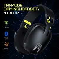 Casque Gaming ONIKUMA 2.4G Avec Écouteurs Électroniques Bluetooth, Casque Gaming Supra-auriculaire