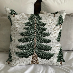 Funda de Cojín Navideña Cuadrada de Poliéster Estampado del Fabricante Amity para Decoración Moderna del Hogar, Sala de Estar y Sofá - Product Image 5