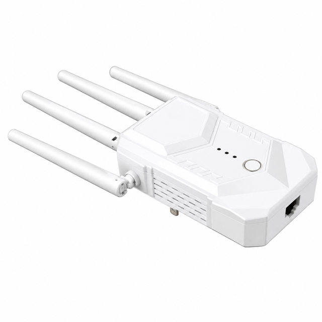 1200Mbps Dual Band WiFi Repeater 2.4GHz 5GHz Wireless Range Extender Signal Booster 4 X 5dBi Antennas for Home Office