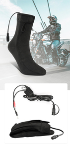 12V यूनिसेक्स रिचार्जेबल बैटरी थर्मल हीटेड सॉक्स हाई विंटर वार्म स्की क्रू इलेक्ट्रिक हीटिंग सॉक्स प्रिंट मोटरसाइकिल हीटेड सॉक्स - Product Image 6