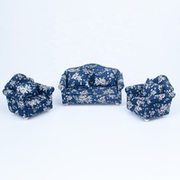 Meubles de maison de poupée en peluche miniature 1/12, kit de canapé 3 pièces avec oreiller, jouets miniatures DIY pour salon