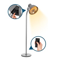 Chauffage infrarouge halogène autoportant pour patio extérieur, 2000W, télécommande avec Wi-Fi intelligent TUYA, étanche, chauffage rapide – Offre Spéciale