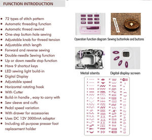 Máquina <span class=keywords><strong>de</strong></span> Coser Computarizada Profesional UFR-787 con <span class=keywords><strong>Enhebrador</strong></span> Automático <span class=keywords><strong>de</strong></span> <span class=keywords><strong>Agujas</strong></span> y Múltiples Puntadas para Pequeñas Empresas - Product Image 4