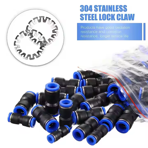 Accesorios de manguera de aire de 6, 8, 10 y 12mm, Kit de ajuste de empuje para conectar, conectores neumáticos de liberación rápida, tubo recto de plástico - Product Image 4