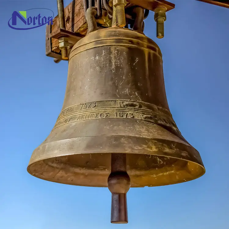 Fatti a mano di grandi dimensioni dimensione di vita all'aperto di arte del mestiere del metallo di bronzo rotondo in ottone chiesa campana per la vendita