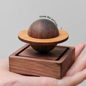 Black Walnut Planet <b>Diffuser</b> Handmade Wooden <b>Essential</b> <b>Oil</b> Air Freshener Home Tabletop Ornament - Product Image 3