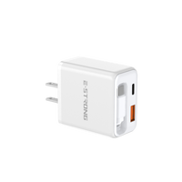 Chargeur rapide USB-C GaN 35W avec câble Type-C rétractable PD 3.0 Adaptateur électrique universel pour ordinateurs portables et appareils mobiles