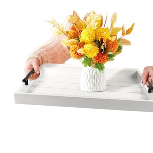Bandeja de Servir Rectangular de Madera con Asa para Uso Residencial, Material de Bambú, Acabado con Pintura en Aerosol - Product Image 5