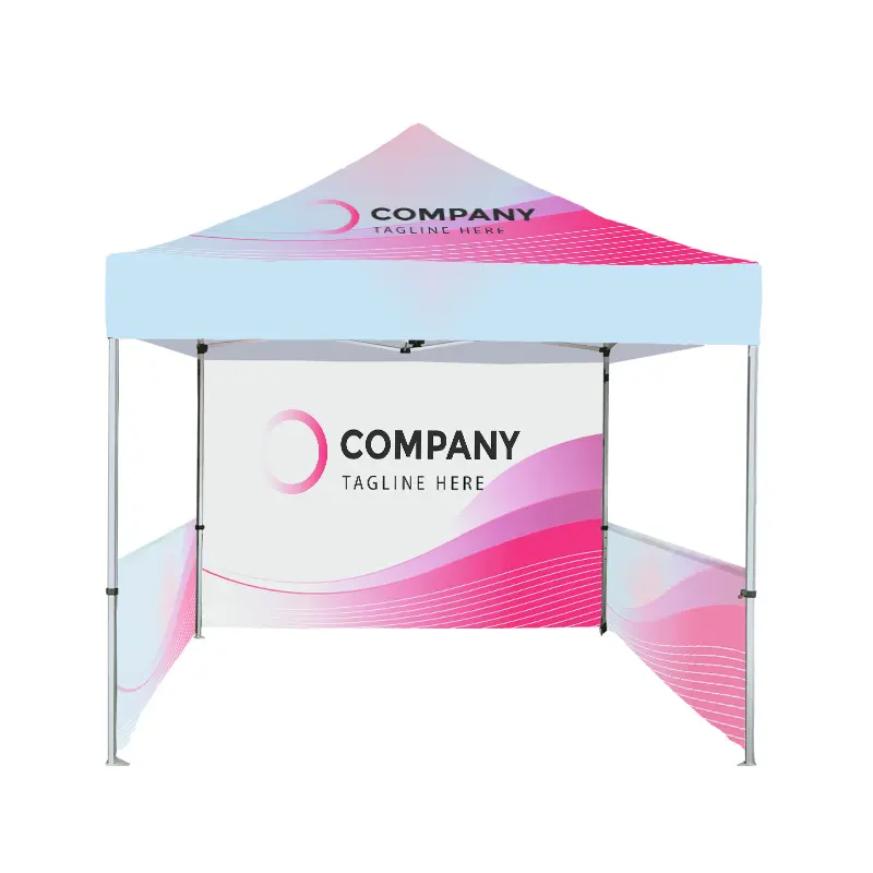 Выставочная палатка из ткани Оксфорд, оптовая продажа, выдвижные палатки на заказ для мероприятий в Китае, выдвижная цветная рамка, изготовленная на заказ розовая