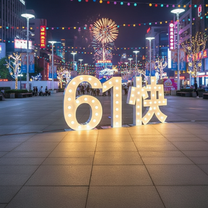 Lettere LED Giganti Personalizzate per Esterni Impermeabili con Luce Bianca Calda per Decorazioni di Eventi e Feste per Bambini - Product Image 1