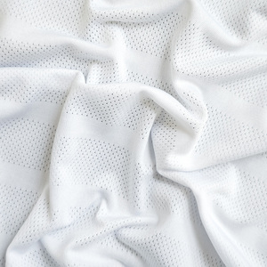 Thiết Kế Mới Bán Buôn Khô Phù Hợp Wicking 100% Polyester Sọc Thô Jacquard Bird Eye Lưới Thể Thao Vải - Product Image 5