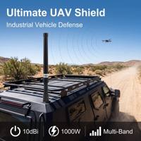 Antenne omnidirectionnelle industrielle en fibre de verre 100W 10dBi anti-drone avec ressort antichoc pour FPV UAV 433M 868M 915M 2.4G 5.8G