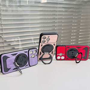 磁気リングアーマー防爆レンズスタンドキックスタンドLichicase回転カメラ360ワイヤレス携帯電話ケース - Product Image 3