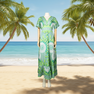 Buonic Abito copricostume estivo da spiaggia da donna 135 cm, colori misti, tunica casual per costumi da bagno - Product Image 2