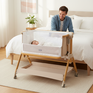 Lit Cododo Multifonctionnel Pliant Rapide Intelligent pour Bébé, Berceau Balancelle Côté à Côté pour Nourrisson et Tout-petit, Nacelle pour Nouveau-né, Lit de Bébé - Product Image 1