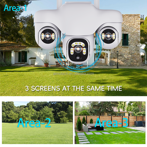 V380pro IP66トリプルレンズ<span class=keywords><strong>3</strong></span> PTZソーラー4G SIMカードCCTVカメラ（8Wパネル、8000mAhバッテリー、<span class=keywords><strong>3</strong></span>レンズ、10倍ズーム、6MP、PIRアラーム、GSM搭載） - Product Image 3