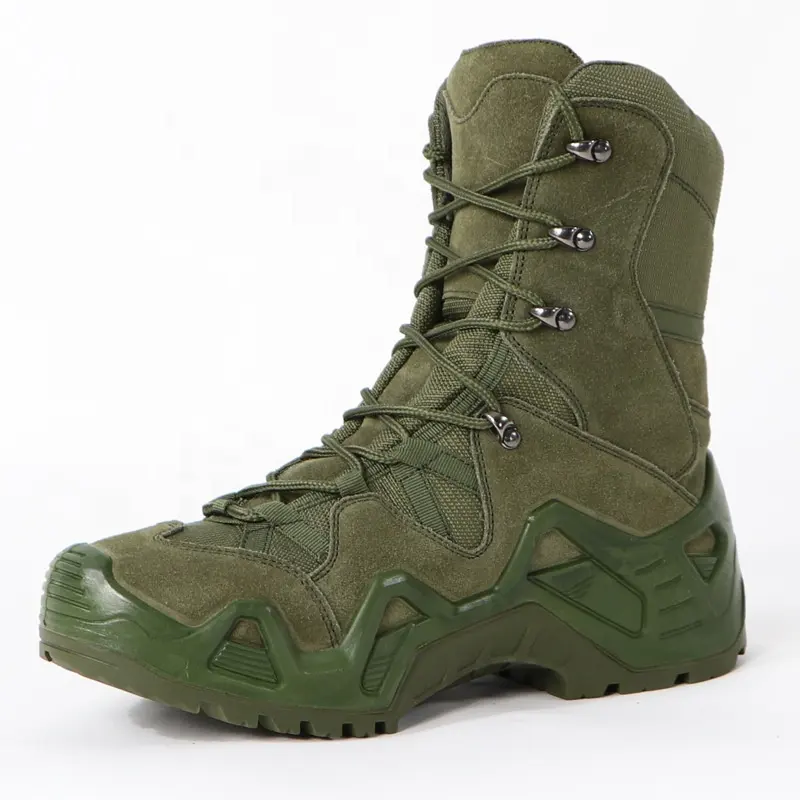 YAKEDA Waterproof High Top Brown Black Green Leather Combat Tactical Boots