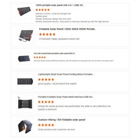 Panneau Solaire Pliable ETFE HPBC 60W, Panneaux Solaires 80W 100W, Module Solaire Photovoltaïque Portable pour Chargeur de Batterie