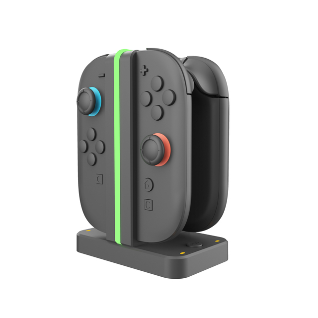 Aomiou Charging Dock for Switch 2 Game Console 4-in-1 Joystick Charging with 9 Colors RGB Lights for Nintendo Switch 2