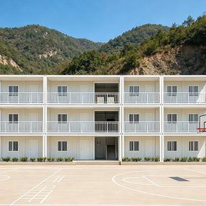 Edificio Modulare a Due Piani a Basso Costo, Casa Prefabbricata in Container con Scale Esterne - Product Image 3