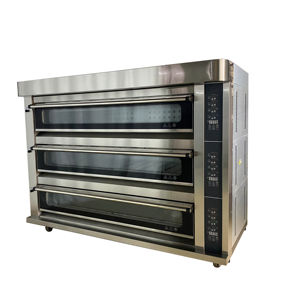Horno de gas de lujo con piedra y vapor, máquina de pan, 3 cubiertas, 9 bandejas, venta al por mayor, gran oferta - Product Image 1