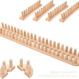 Wooden Yarn Knitting <b>Loom</b> Portable Pocket Sized For DIY Scarves Towels Home Sewing <b>Weaving</b> Tool - Product Image 4