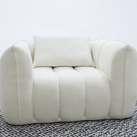 Ensemble de canapés et fauteuils de détente en mousse compressée au design américain moderne et luxueux pour le salon