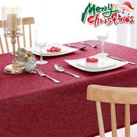Nappe de Noël rectangulaire en faux lin et polyester 90x132 pouces personnalisée infroissable pour les tables décorées Technique tissée