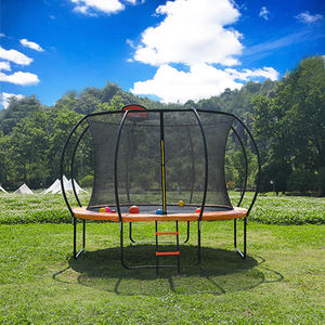 Trampolín Clásico Zoshine de 10 pies, 12 pies y 14 pies, Diseño de Calabaza Grande, Marco de Acero, Material de Nailon Resistente para Niños, Uso en Exteriores - Product Image 1