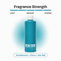 Détergent à lessive liquide OEM ODM 946 ml 32 oz ultra concentré, parfum bois de santal, agrumes et sel marin, logo personnalisé, marque privée