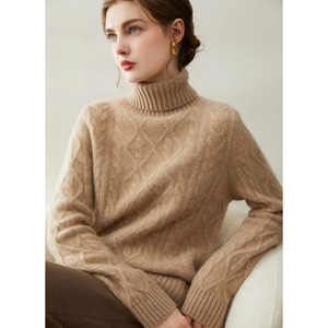 Cardigan élégant décontracté en tricot pour femme, automne-hiver, à manches longues et col rond, avec logo personnalisé sur le devant, par les fabricants de tricots. - Product Image 2