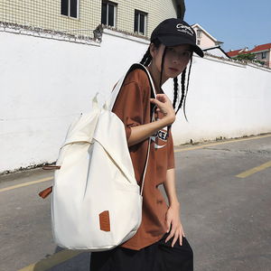 Schoolbag <strong>Backpack</strong> 2025 New Korean Fashion <strong>Simple</strong> Harajuku Waterproof Nylon Unisex Air Cushion Belt Zipper Large Capacity Bag - Product Image 6