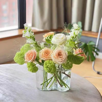Vase sphérique créatif en verre soufflé à la main, hydroponique, écologique, moderne, pour arrangement floral de table de mariage, décoration de bonsaï à domicile